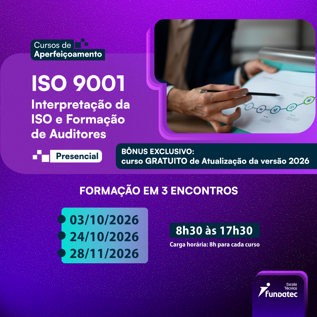 Curso de Aperfei�oamento: ISO 9001 - Interpreta��o e Forma��o de Auditores